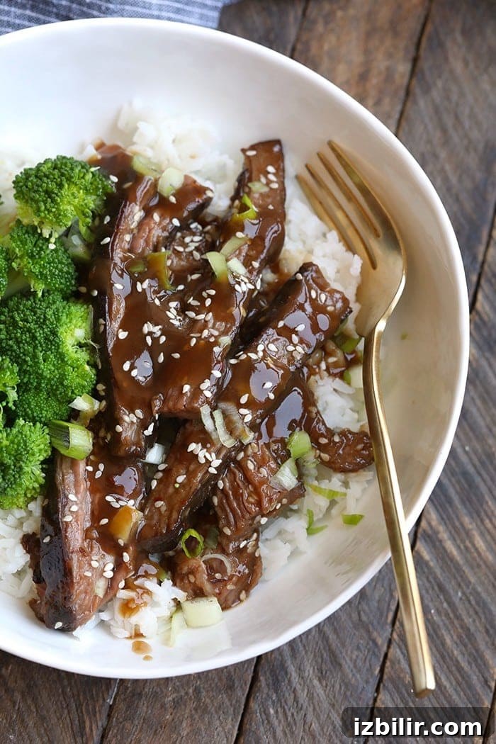 served Mongolian flank steak