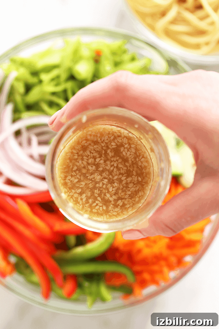 Sesame dressing in a mason jar