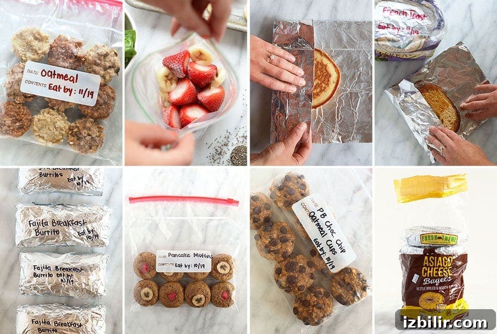 8 different make ahead breakfast recipes.