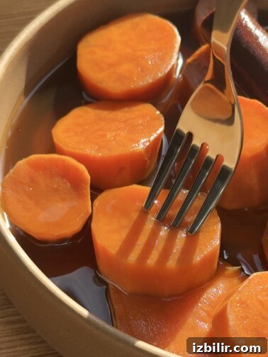 Camote Enmielado - sweet potatoes in piloncillo syrup
