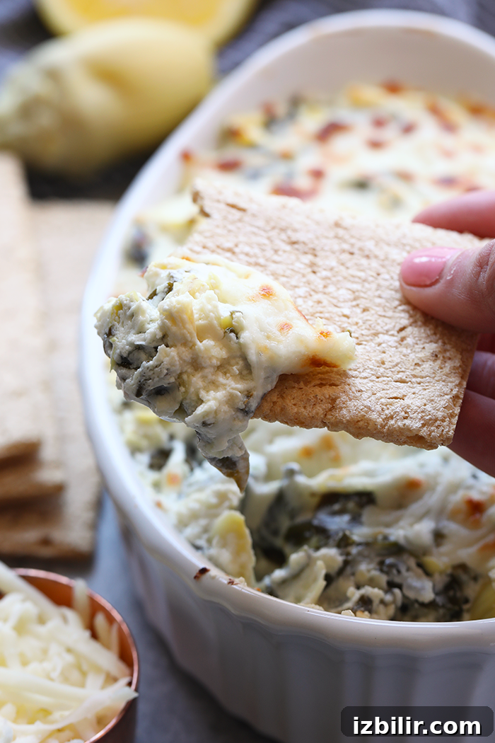 Dip on cracker