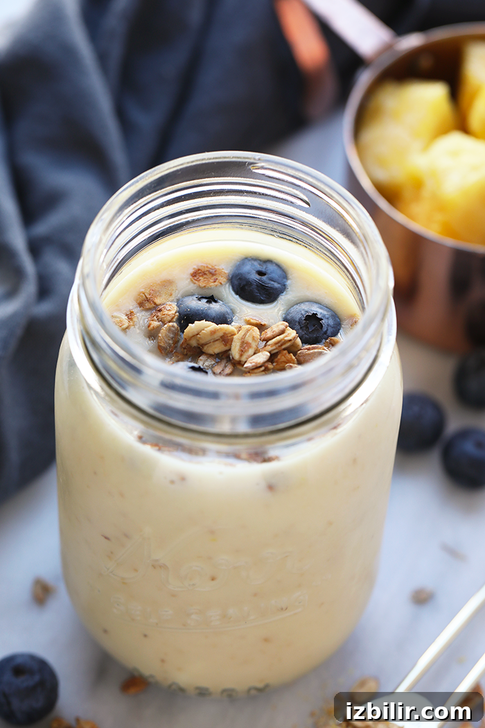 smoothie in glass