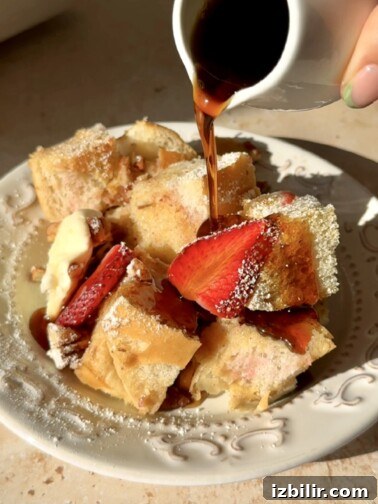 Strawberries and Cream French Toast Casserole