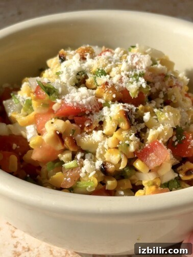 Roasted Corn Salsa with Serrano and Cotija
