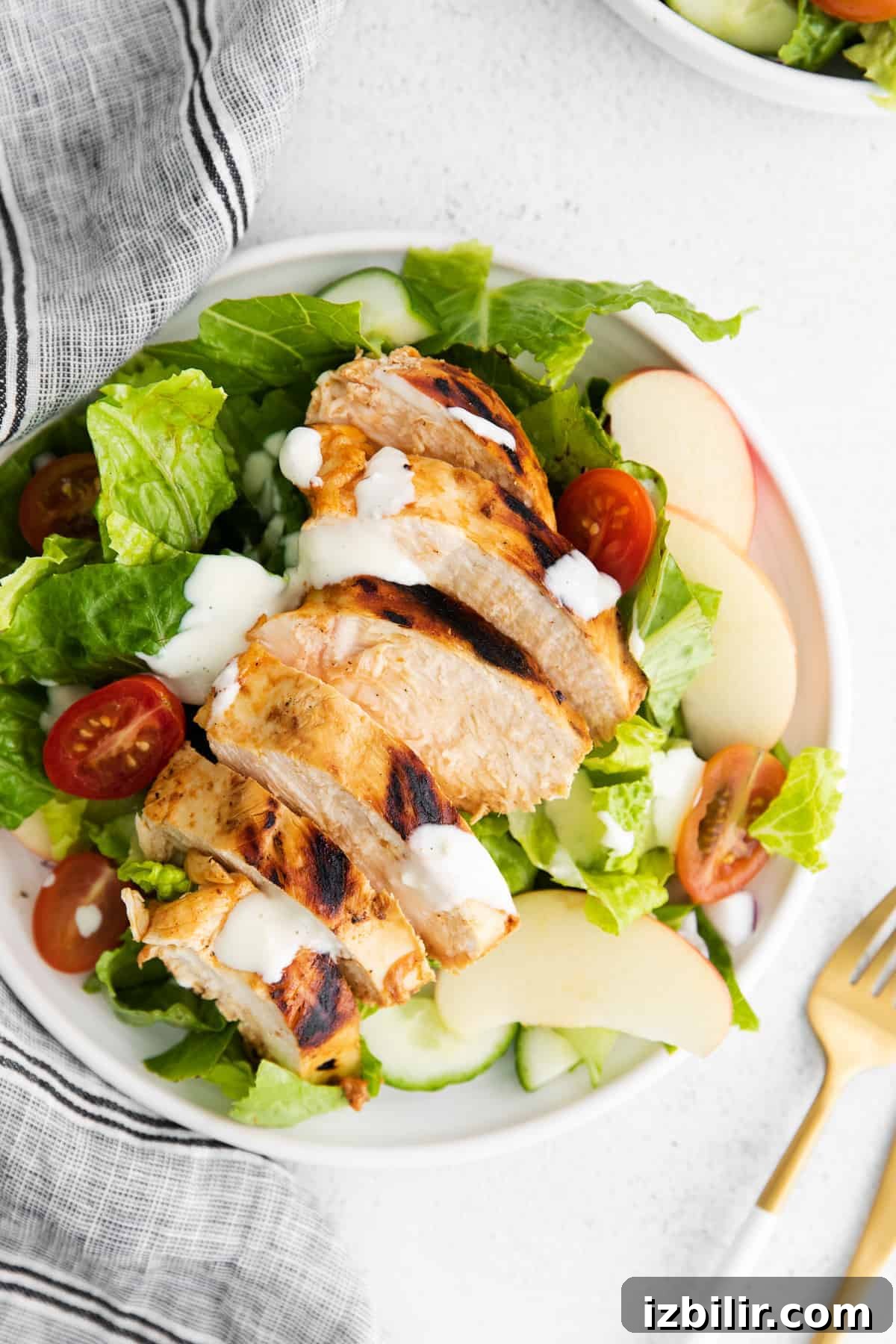 Grilled Buffalo Chicken Salad Recipe with Blue Cheese 8 Finished grilled buffalo chicken salad