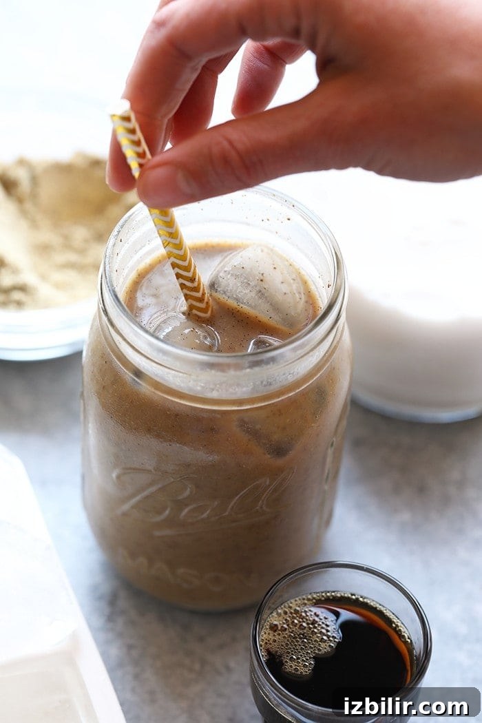 All you need are three ingredients to make the most delicious post-workout, protein-packed drink there is --> cold brew + unsweetened almond milk + protein powder.