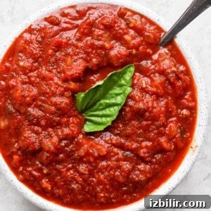 marinara sauce in bowl.