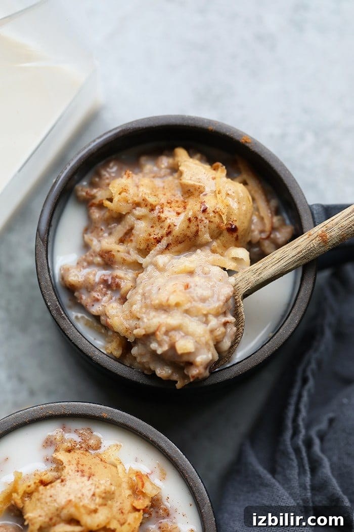 Steel cut oatmeal with apple and milk steel cut oatmeal with apple and milk