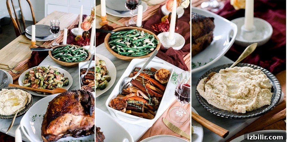 Thanksgiving recipes on table.