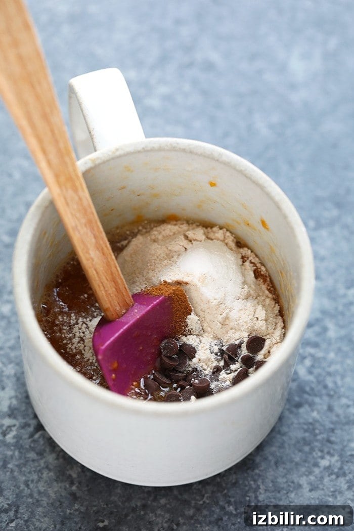 Single-Serve Pumpkin Mug Cake Recipe 3 This Single-Serve Healthy Pumpkin Mug Cake with Chocolate Pumpkin Frosting is the perfect fall dessert when you just need a little something after dinner!