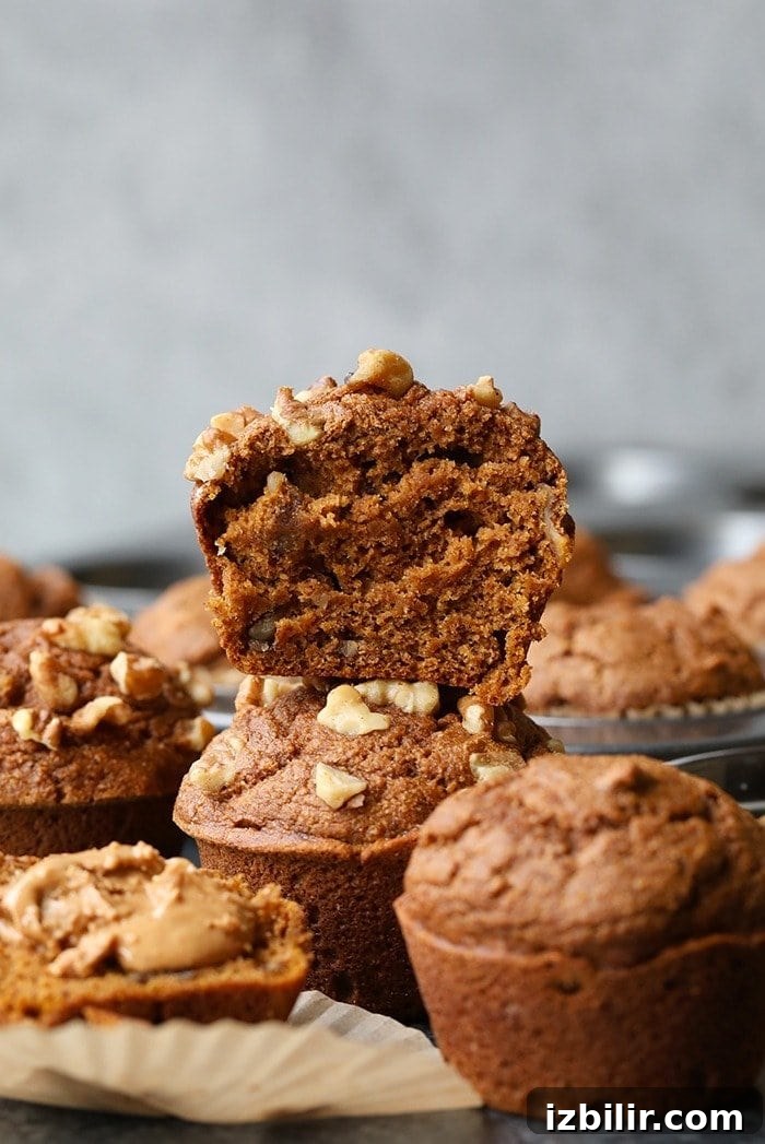 Stacked pumpkin muffins healthy pumpkin muffins stacked
