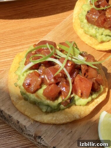 Salsa Macha Tuna Tostadas with Guacamole