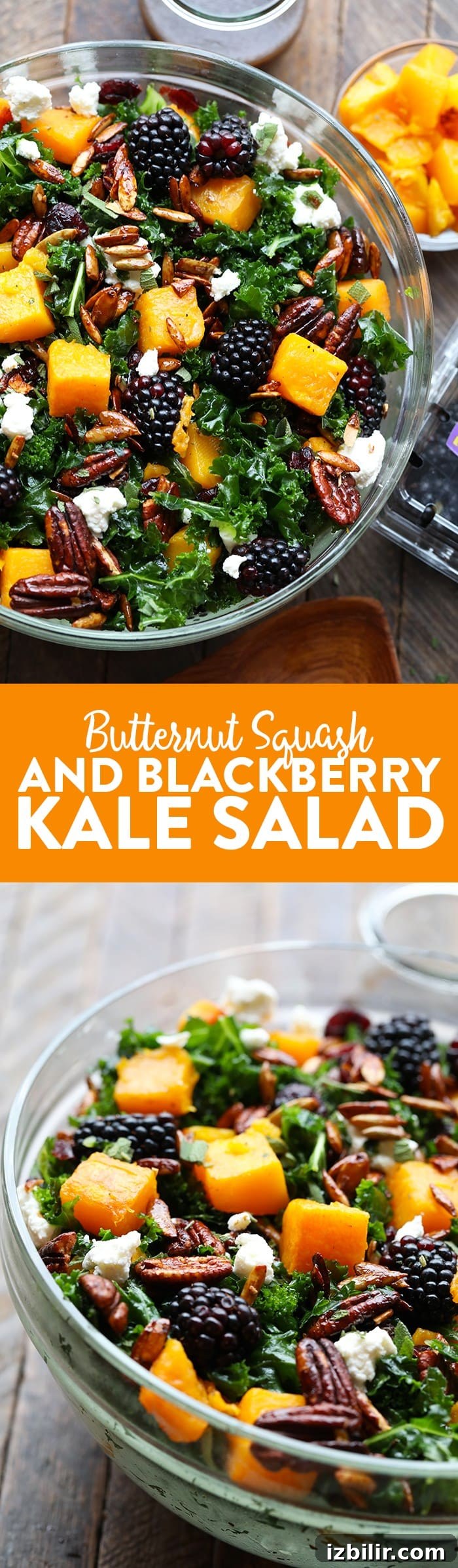 Final harvest salad with blackberries and squash