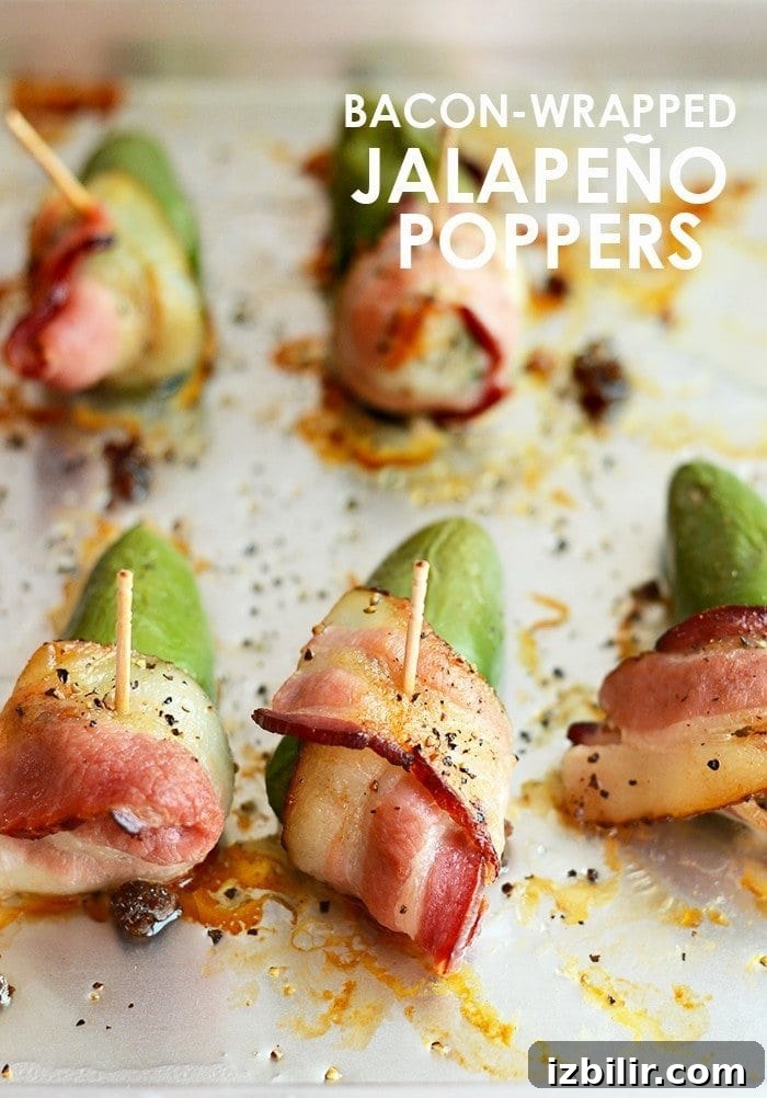 Bacon-wrapped jalapeño poppers