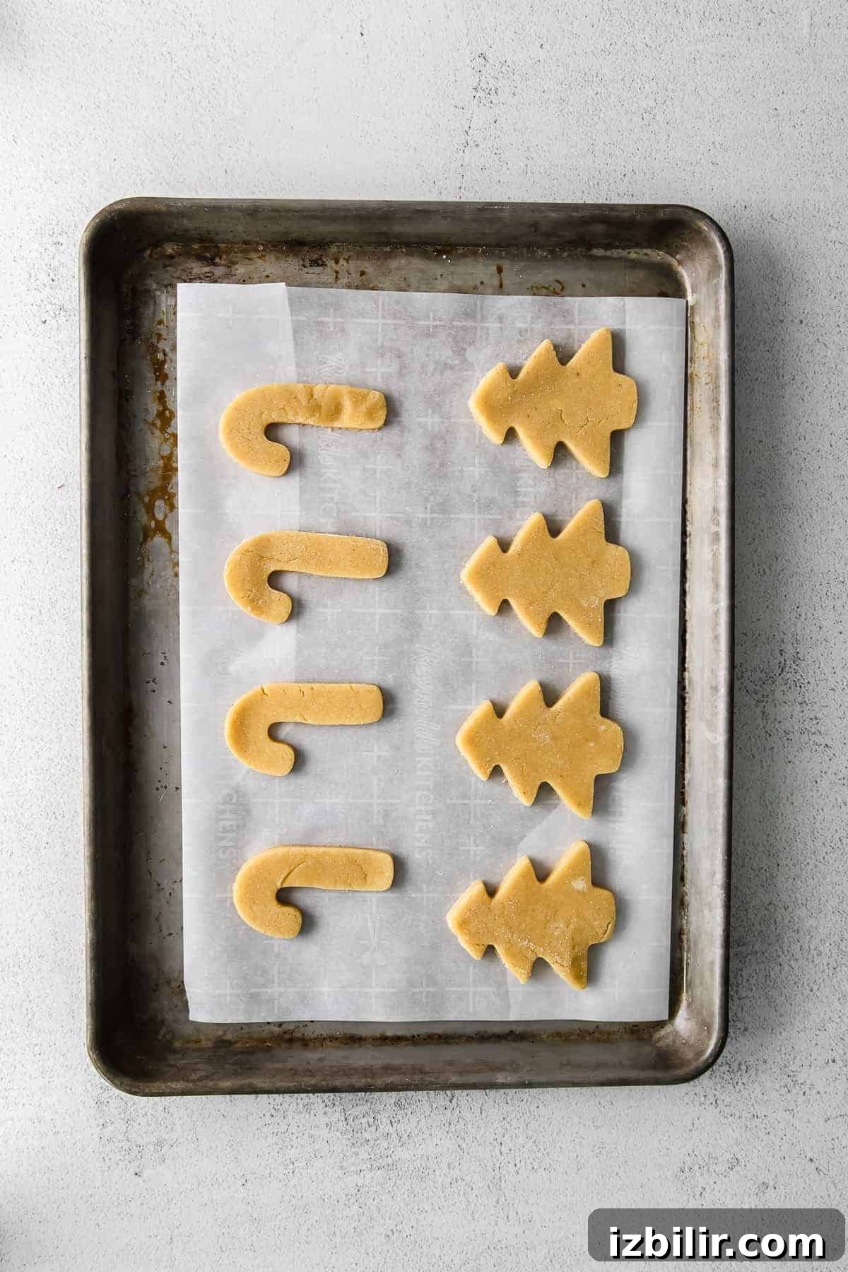 Baked almond flour sugar cookies on a baking sheet sugar cookies on baking sheet