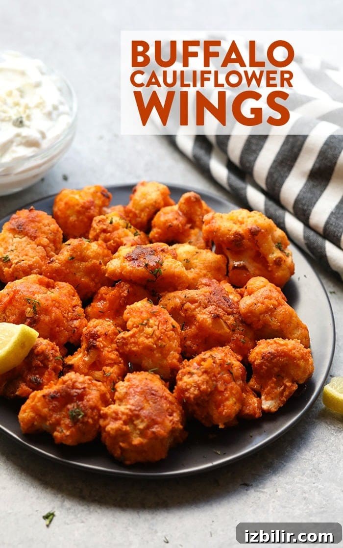 buffalo cauliflower wings on a plate