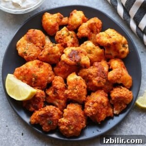 cauliflower wings on plate