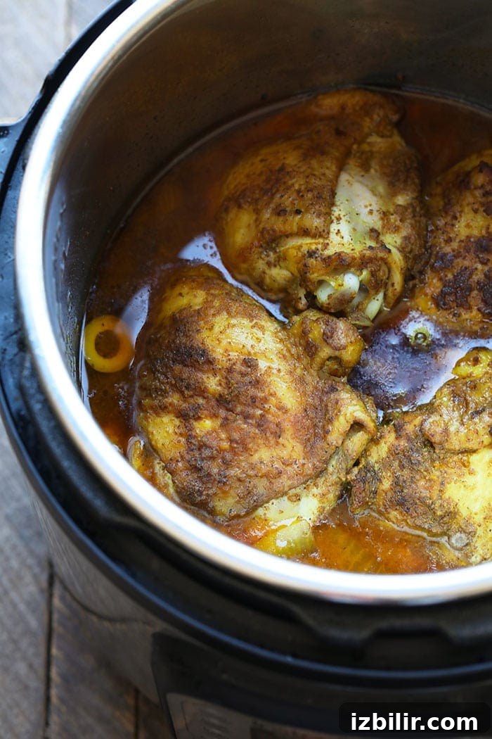 Moroccan Chicken Thighs in the Instant Pot