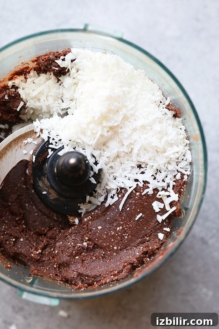No-Bake Chocolate Coconut Energy Bars Recipe 4 Sliced no-bake energy bars on parchment