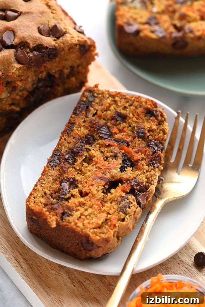 Slice of healthy carrot loaf slice of bread