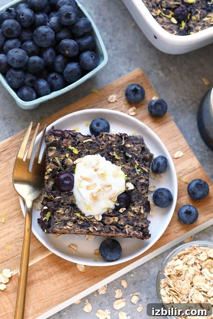 Lemon Blueberry Vegan Baked Oatmeal Lemon Blueberry Vegan Baked Oatmeal