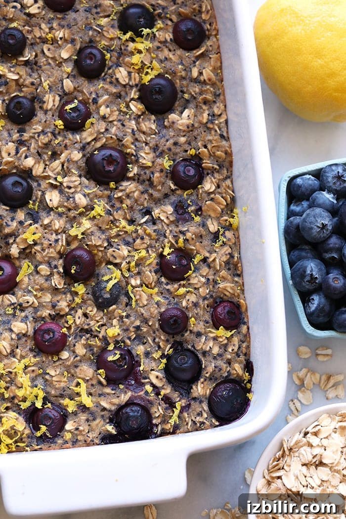 Lemon Blueberry Oatmeal Bake Lemon Blueberry Oatmeal Bake