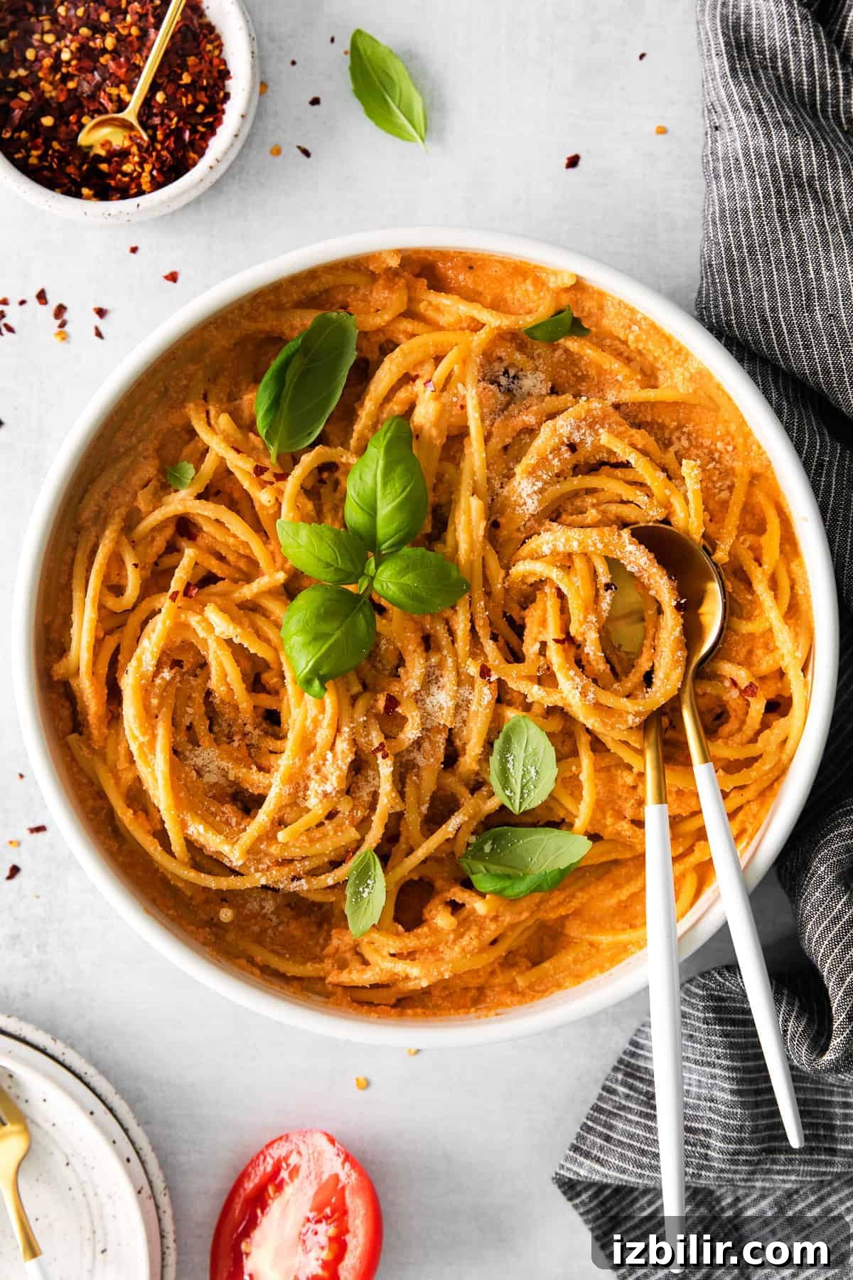 vegan pasta in bowl
