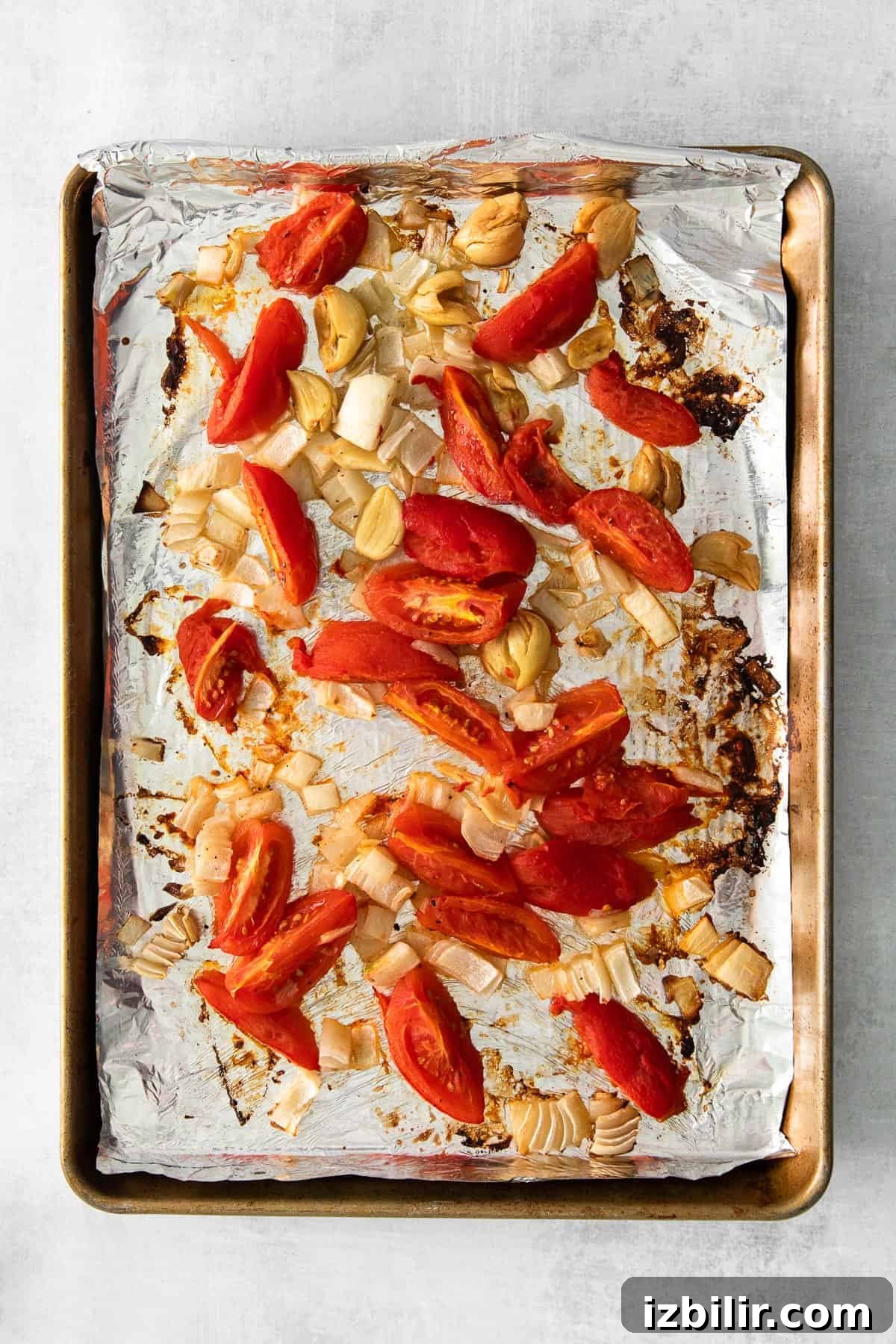 roasted veggies on pan