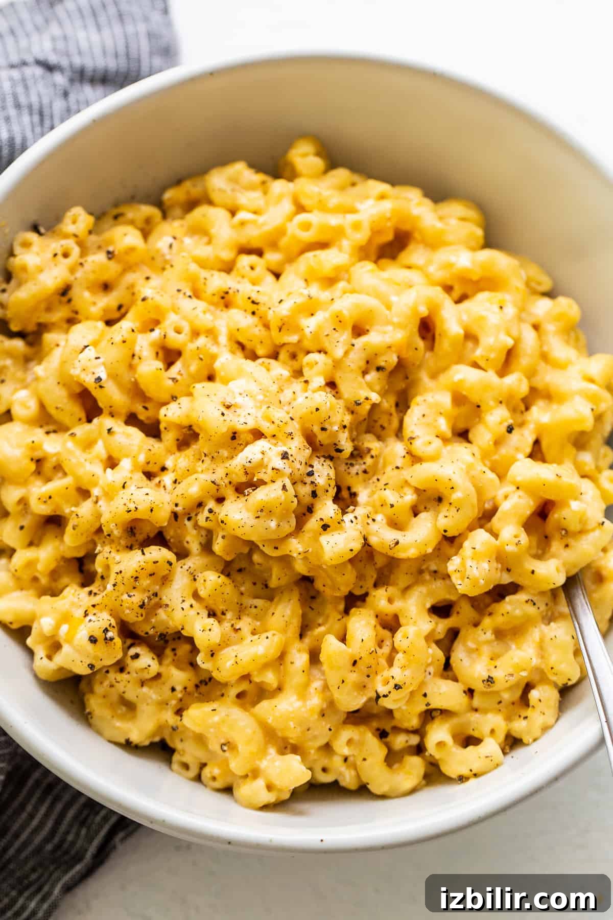 Protein-Packed Instant Pot Mac and Cheese 2 Instant Pot mac and cheese in serving bowl.