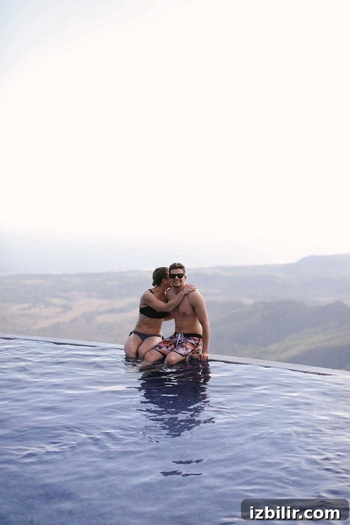 couple in pool