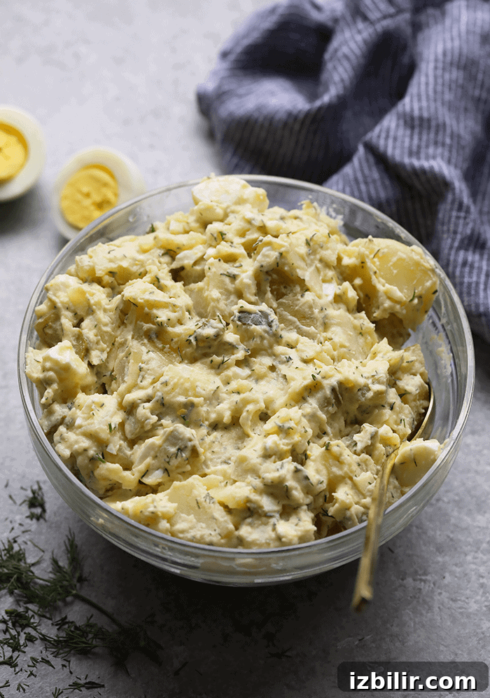 Instant Pot Potato Salad in bowl.
