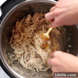 shredding chicken in instant pot.