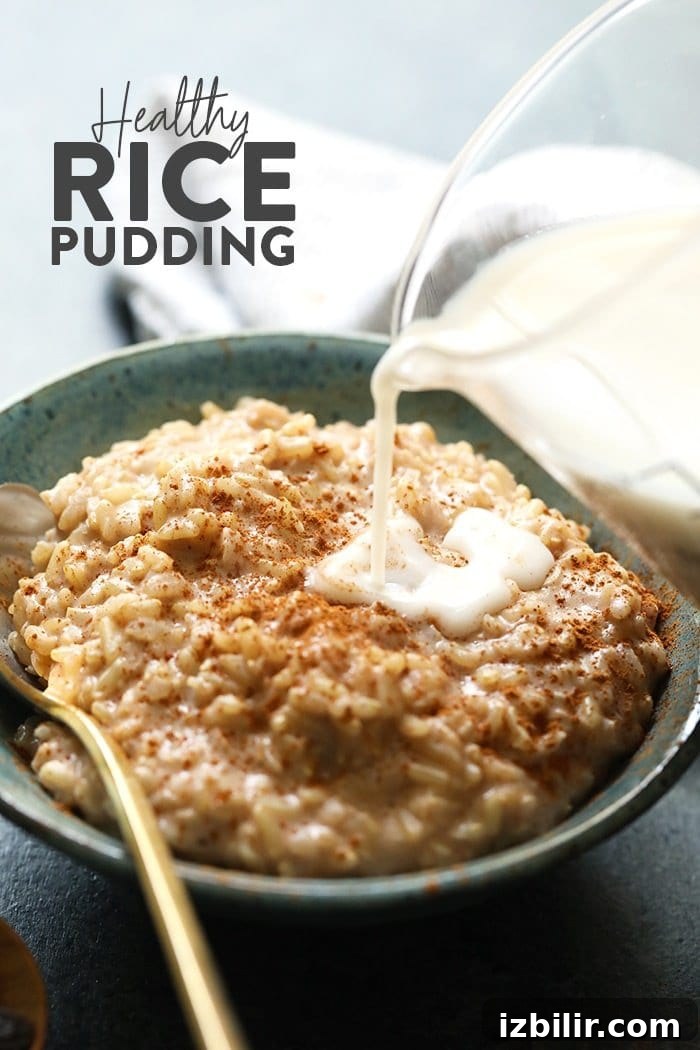 Creamy Brown Rice Pudding Recipe 5 Bowls of brown rice pudding ready to serve