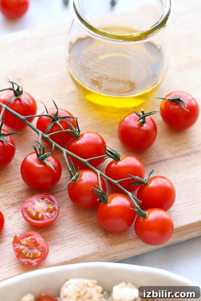 fresh cherry tomatoes for caprese quinoa salad