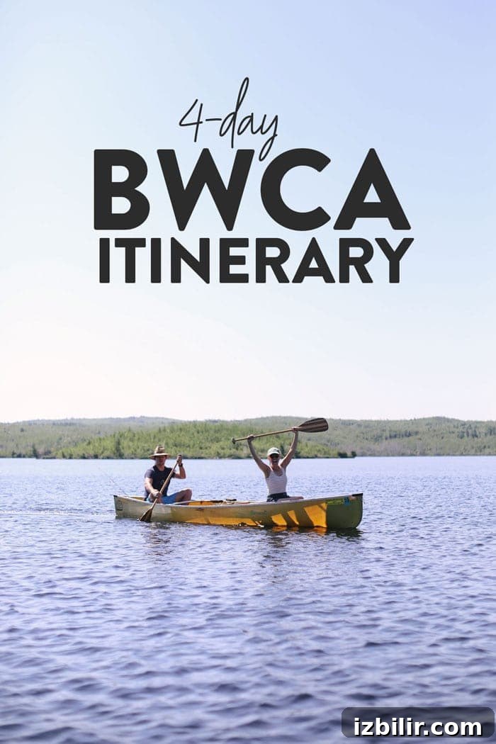 Looking for an active 4-day itinerary for your Boundary Waters trip? This BWCA itinerary offers a base camp and active day trip paddles, fishing recommendations, and delicious healthy camp food recipes. Don't leave home without this itinerary next time you find yourself headed to the BWCA! 4-day BWCA itinerary