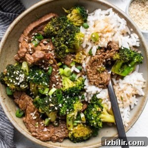 Instant Pot Beef and Broccoli Recipe: Tender Asian-Style 5 beef and broccoli in bowl.