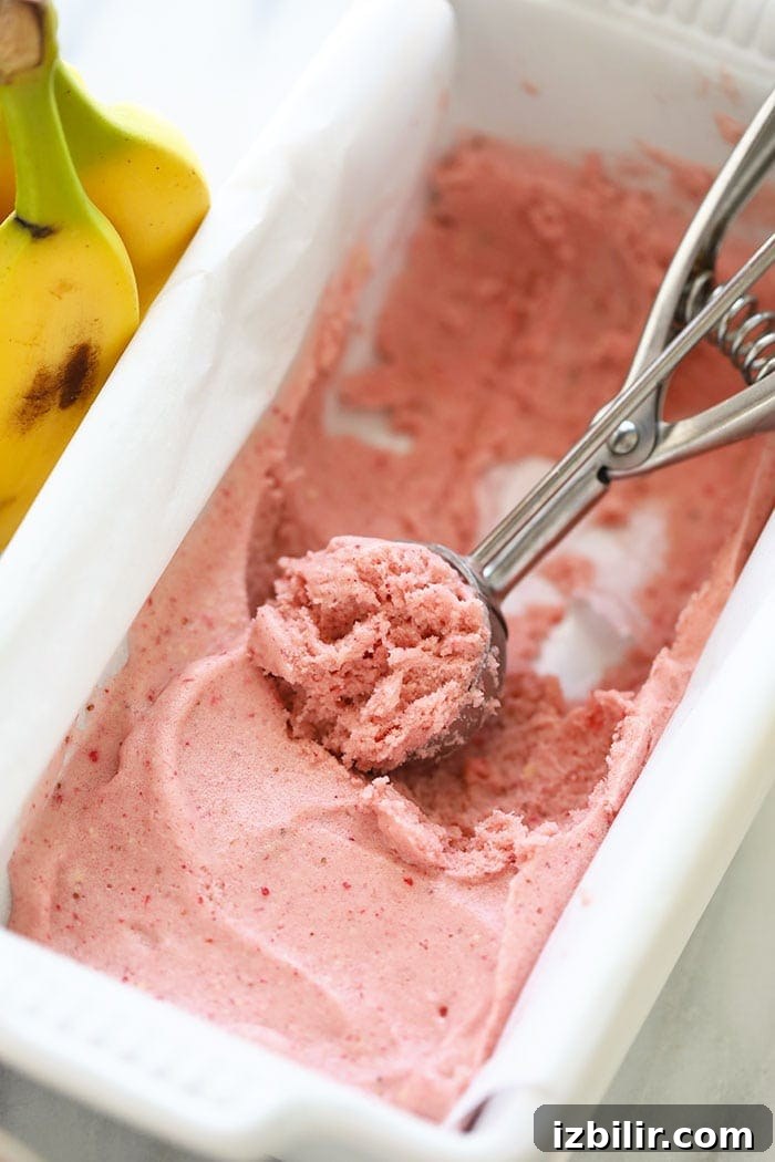 A scoop of banana nice cream A scoop of banana nice cream