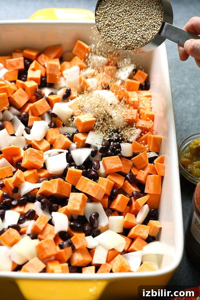 Baked quinoa and sweet potato casserole casserole