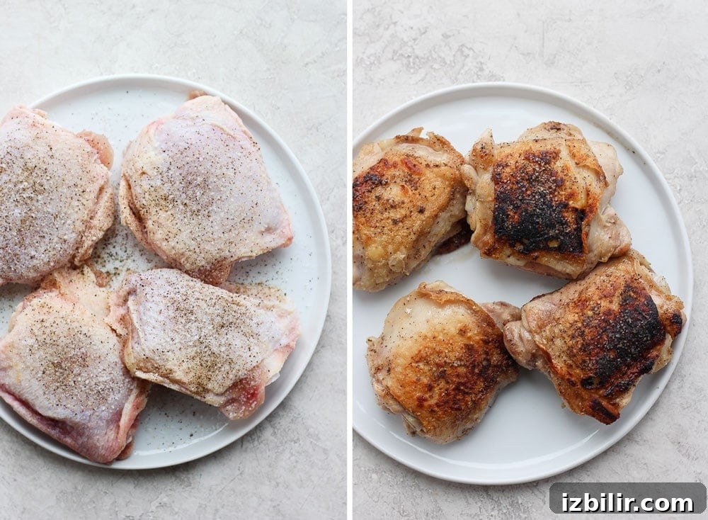 seasoned chicken thighs