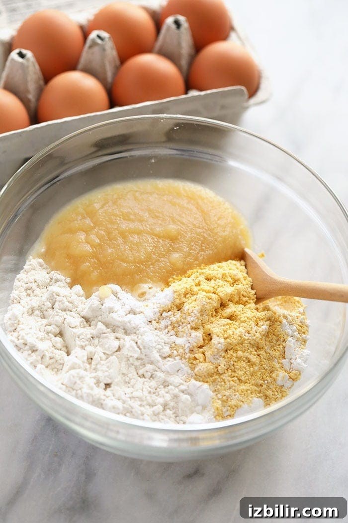 pancake ingredients in bowl