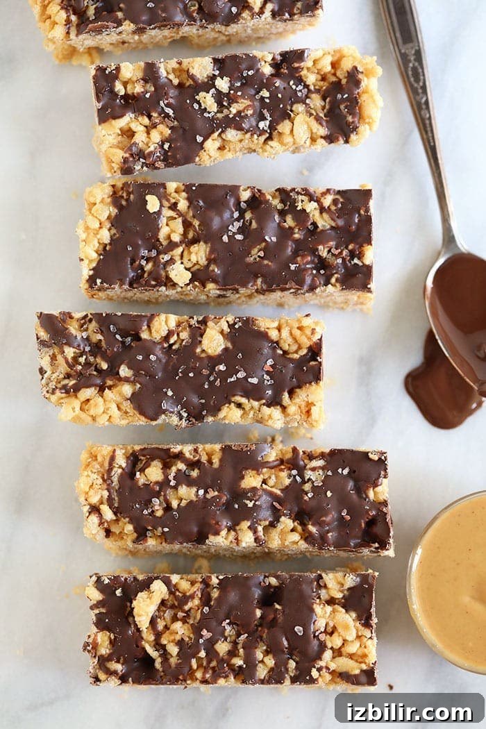 Peanut butter rice krispie bars with chocolate drizzle peanut butter rice krispie bars with chocolate drizzle