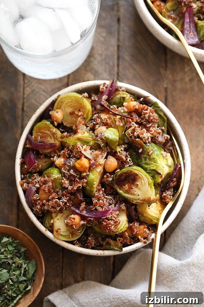 Roasted Brussel sprout and quinoa salad Quinoa Salad
