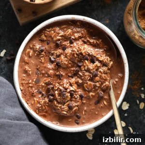 chocolate chai vegan overnight oats