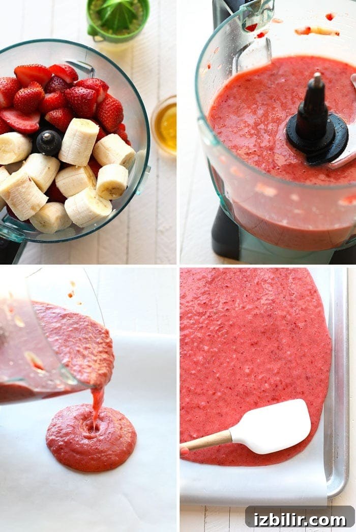 fruit in food processor