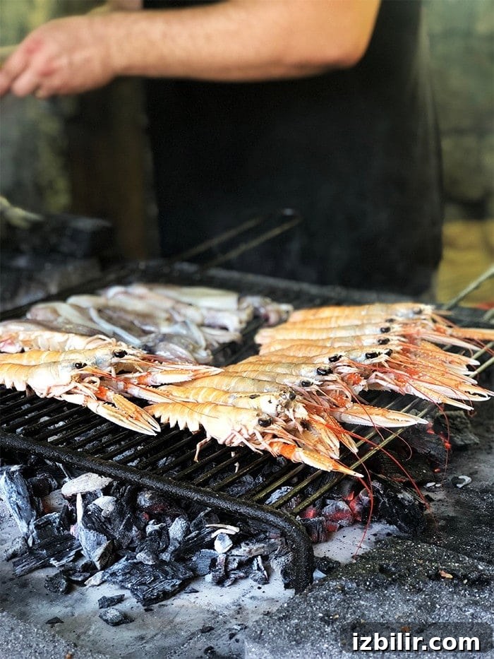 Shrimp on a grill