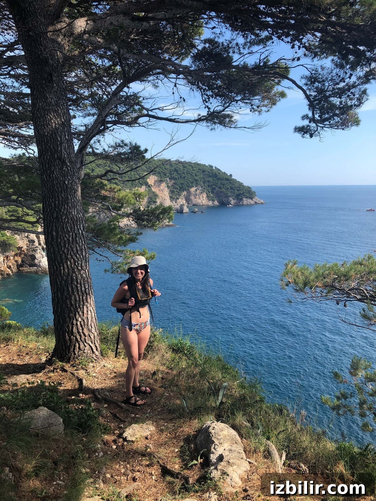 Girl hiking in Croatia 