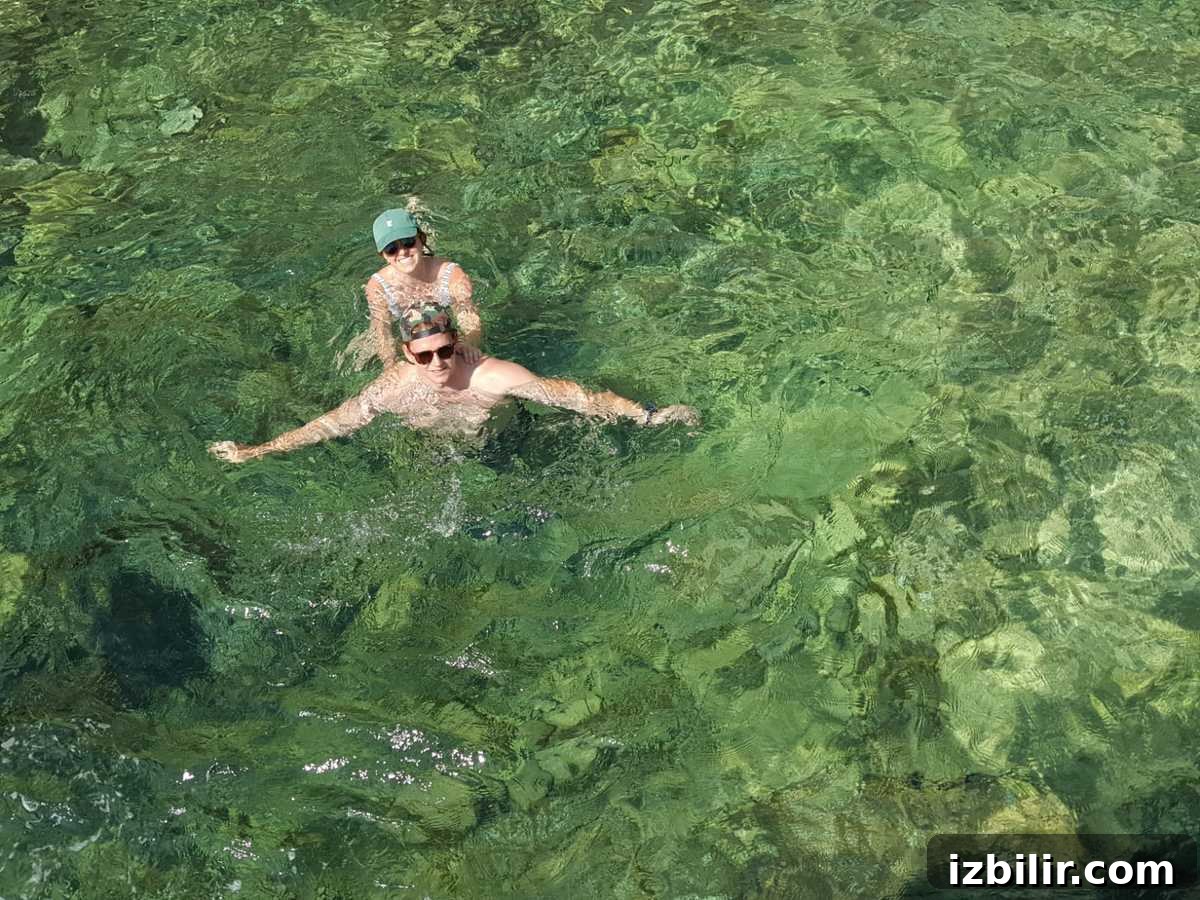 People swimming in Croatia