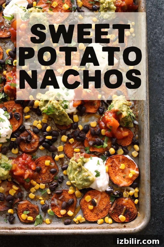 Southwestern sweet potato nachos