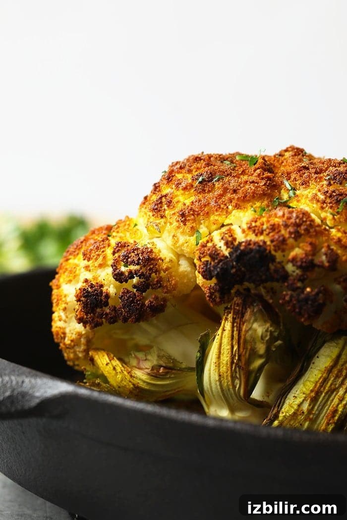 Golden roasted cauliflower