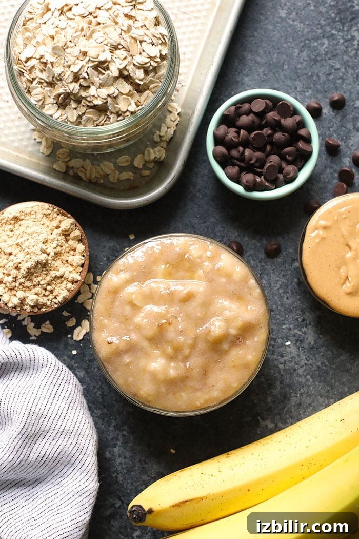 These vegan cookies are made with whole and healthy ingredients, like oatmeal, bananas, peanut flour, and flax. They are the perfect sweet healthy breakfast to keep you fueled all day long! Photo of ingredients for vegan cookies